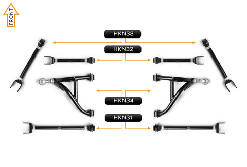 V2 PRO Adjustable Control Arm Kit - (Rear)
