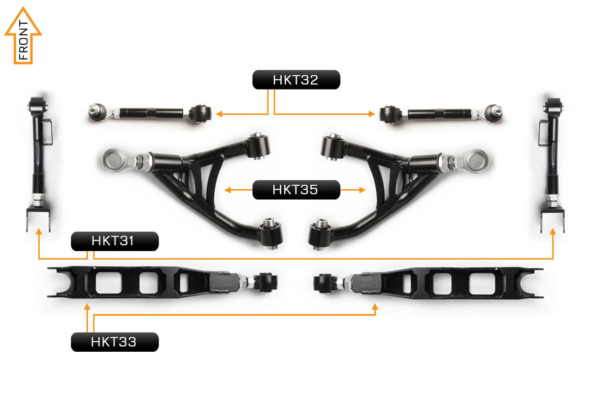 V2 PRO Adjustable Control Arm Kit - (Rear)