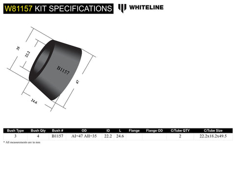 Front Strut Rod To Chassis Bushing Kit