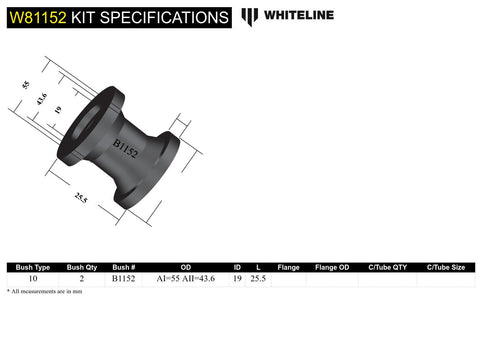 Strut Rod To Chassis Bush Kit