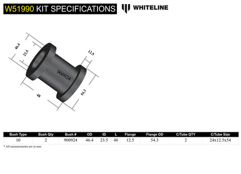 Front Lower Camber Bush Kit