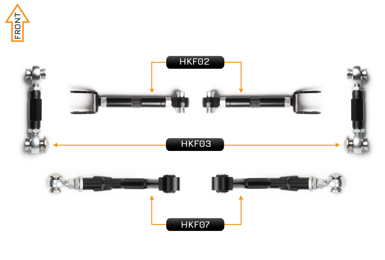 Hakon Racking Remote Control Hakon V2 PRO Adjustable Control Arm Kit - Ford Mustang S650 (Rear ...