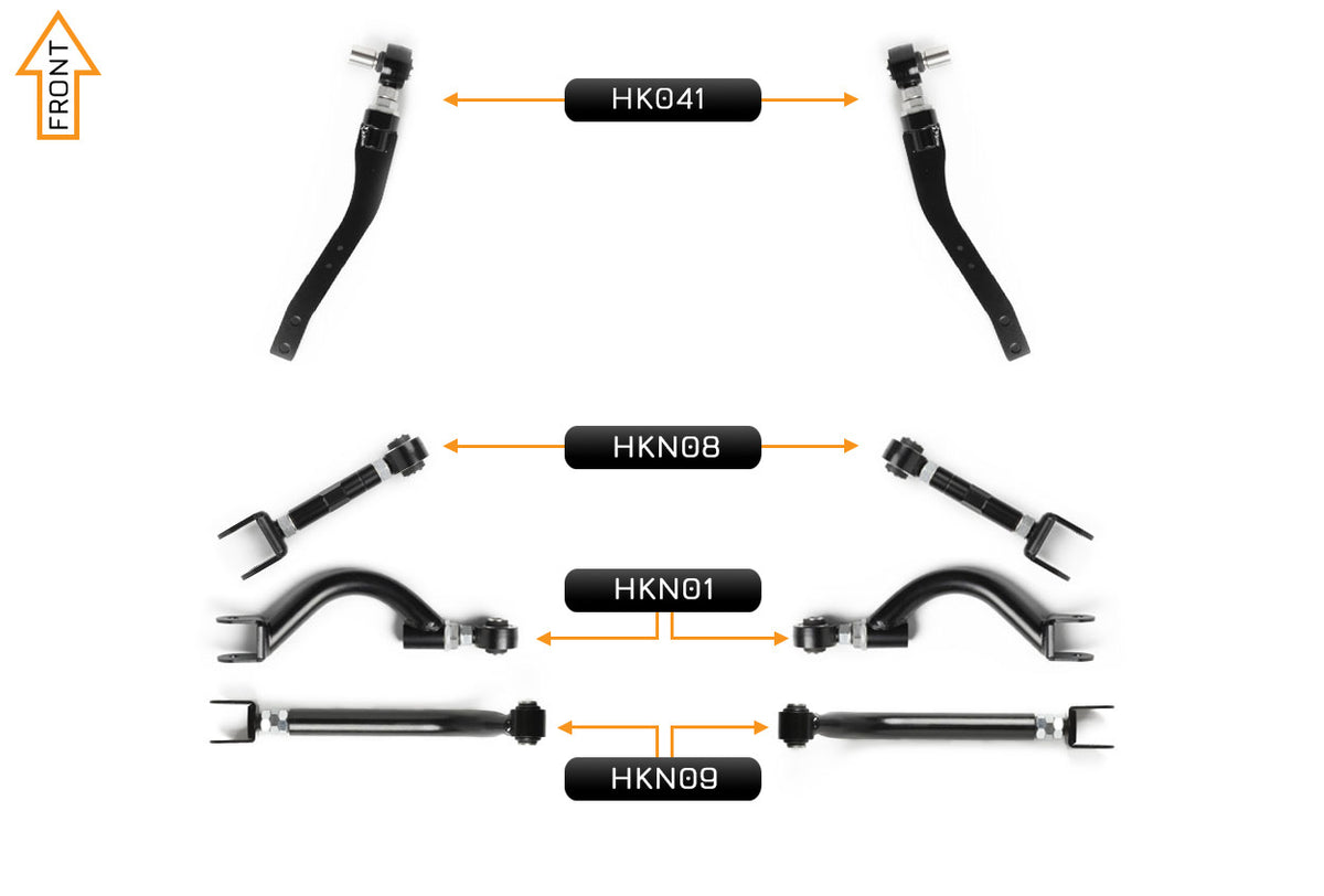 Essentials Adjustable Control Arm Kit - (Front & Rear)