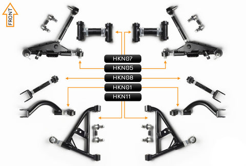 V2 PRO Arm Kit - Nissan Skyline R32 (Front & Rear)