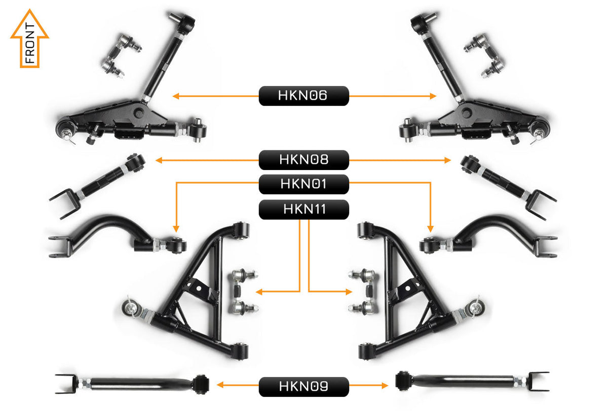 V2 PRO Arm Kit - Nissan Silvia S13 (Front & Rear)