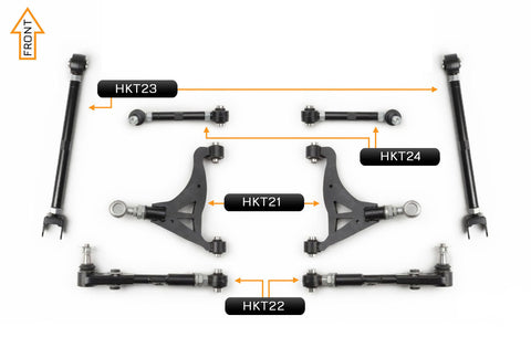 V2 PRO Adjustable Control Arm Kit - (Rear)