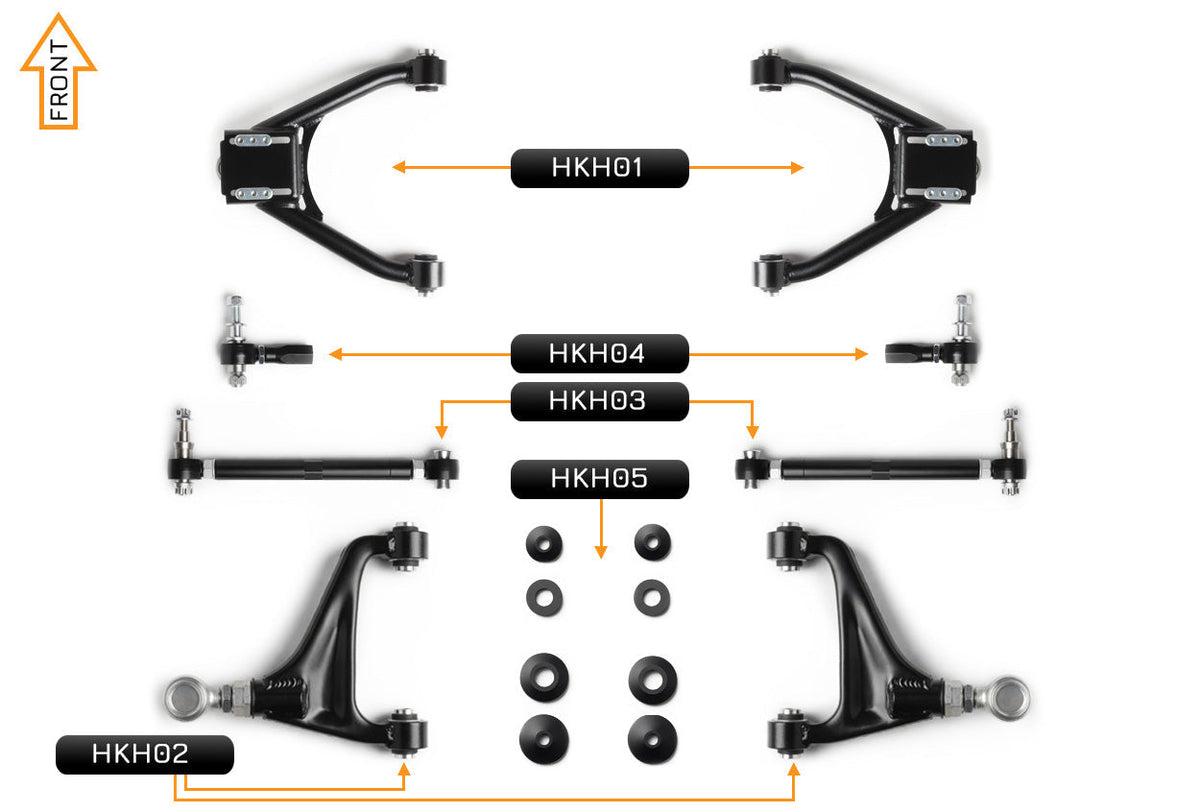V2 PRO Arm Kit - Honda S2000 (Front & Rear)